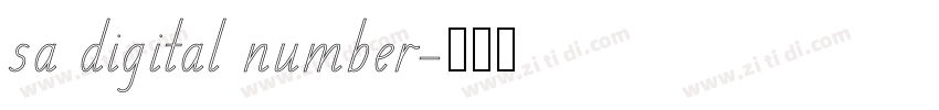 sa digital number字体转换